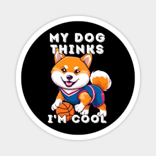 Shiba Inu Basketball Magnet